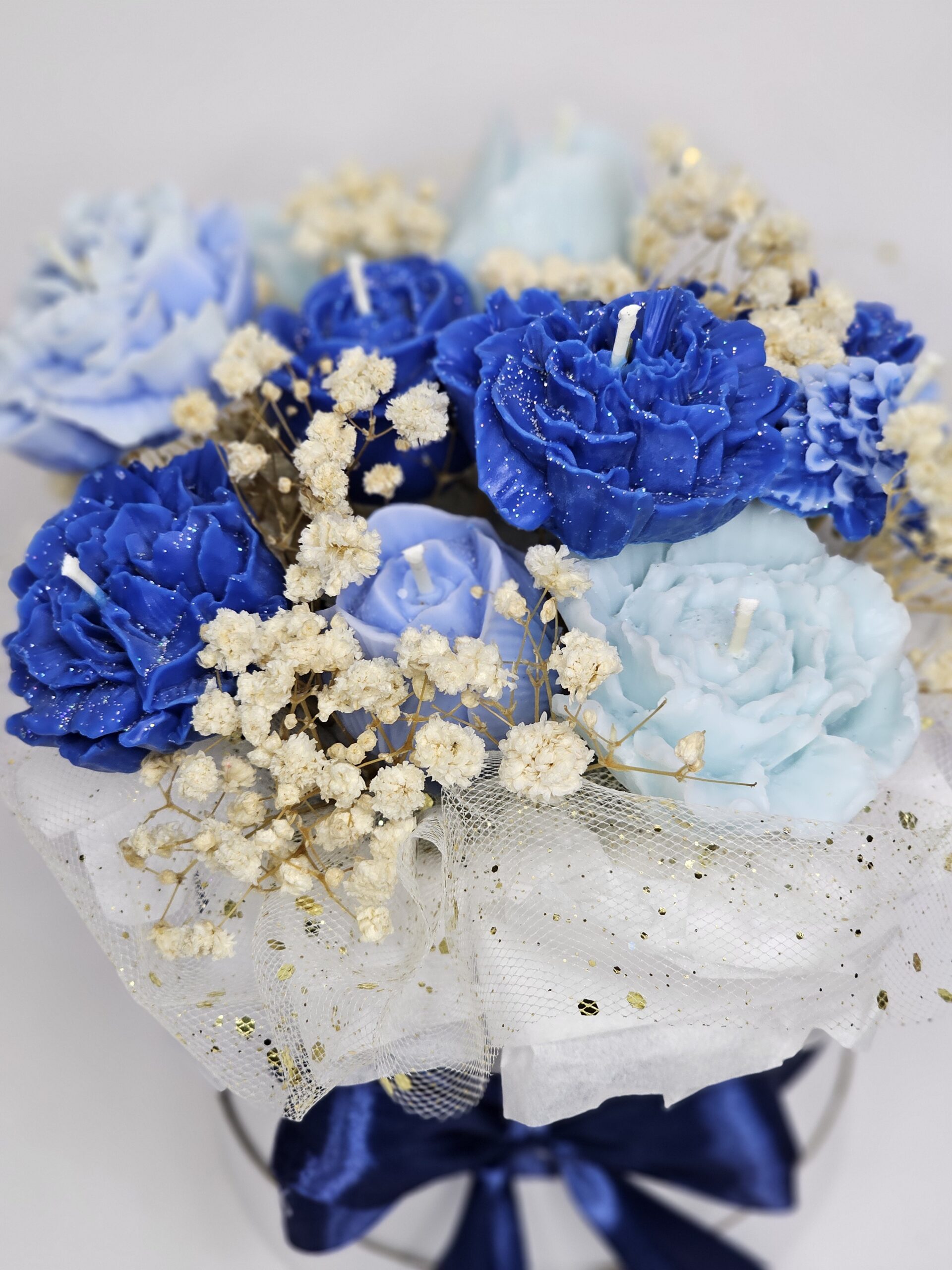 Blue Serenity Candle Bouquet - Image 2