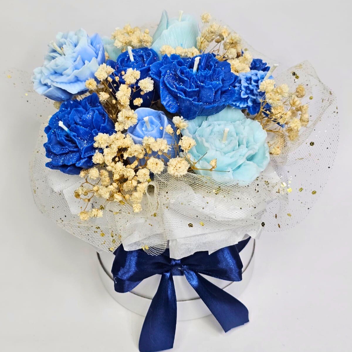Blue Serenity Candle Bouquet